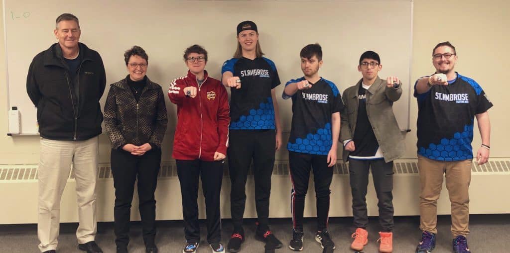 Right to Left: Mike Holmes,Amy Novak, Cain Bernhardt, Michael Mennenga, Isaiah Weselman,, Nik Floyd and Chase Neukam